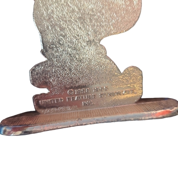 Vintage Snoopy Woodstock Earring Holder Jewelry Stand Enamel On Metal 18 Hole - Picture 3 of 3